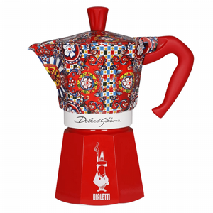 מקינטה ביאלטי 6 כוסות דולצ'ה גבאנה Bialetti Moka Express D&G Sicilian Cart מקינטה ביאלטי 6 כוסות דולצ'ה גבאנה Bialetti Moka Express D&G Sicilian Cart