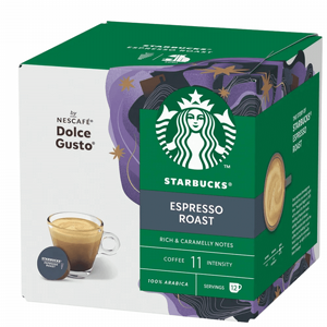 12 קפסולות סטארבקס תואם דולצה גוסטו Starbucks Dolce Gusto Espresso Roast 12 קפסולות סטארבקס תואם דולצה גוסטו Starbucks Dolce Gusto Espresso Roast