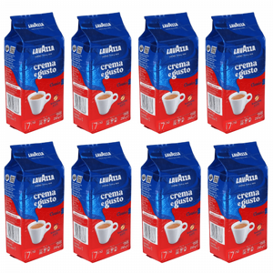 8 אריזות 250 גרם קפה טחון לוואצה Crema E Gusto Classico 8 אריזות 250 גרם קפה טחון לוואצה Crema E Gusto Classico