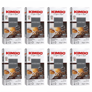 8 אריזות 250 גרם קפה טחון קימבו Kimbo Intenso Ground 8 אריזות 250 גרם קפה טחון קימבו Kimbo Intenso Ground