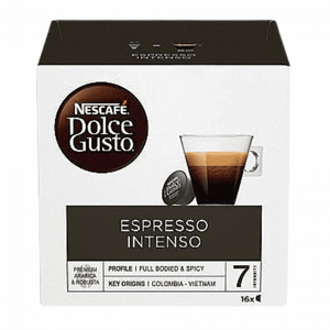 16 קפסולות נס קפה DOLCE GUSTO ESPRESSO INTENSO חוזק 7 16 קפסולות נס קפה DOLCE GUSTO ESPRESSO INTENSO חוזק 7