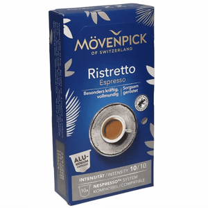 10 קפסולות מובנפיק ריסטרטו נספרסו -MOVENPICK RISTRETTO חוזק 10/10 10 קפסולות מובנפיק ריסטרטו נספרסו -MOVENPICK RISTRETTO חוזק 10/10