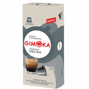 10 קפסולות גימוקה דיקסו נספרסו -GIMOKA DECISO חוזק 13 10 קפסולות גימוקה דיקסו נספרסו -GIMOKA DECISO חוזק 13