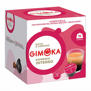16 קפסולות גימוקה אינטנסו דולצה גוסטו -GIMOKA INTENSO חוזק 12 16 קפסולות גימוקה אינטנסו דולצה גוסטו -GIMOKA INTENSO חוזק 12