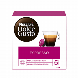 16 קפסולות נס קפה דולצה אספרסו -NESCAFE ESPRESSO חוזק 5 16 קפסולות נס קפה דולצה אספרסו -NESCAFE ESPRESSO חוזק 5