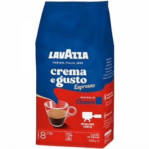 1 ק"ג פולי קפה לוואצה אספרסו קלאסיקו - LAVAZZA CREMA E GUSTO חוזק 8/10 1 ק"ג פולי קפה לוואצה אספרסו קלאסיקו - LAVAZZA CREMA E GUSTO חוזק 8/10