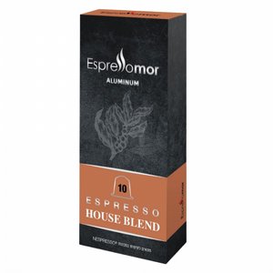 10 קפסולות אספרסו האוס בלנד House Blend 10 קפסולות אספרסו האוס בלנד House Blend