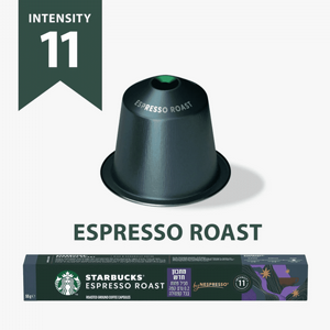 10 קפסולות סטארבקס אספרסו ראוסט -STARBUCKS ESPRESSO ROAST חוזק 11 10 קפסולות סטארבקס אספרסו ראוסט -STARBUCKS ESPRESSO ROAST חוזק 11