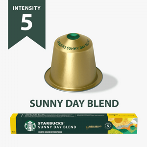 10 קפסולות סטארבקס סאני דיי בלנד -STARBUCKS SUNNY DAY BLEND חוזק 5 10 קפסולות סטארבקס סאני דיי בלנד -STARBUCKS SUNNY DAY BLEND חוזק 5
