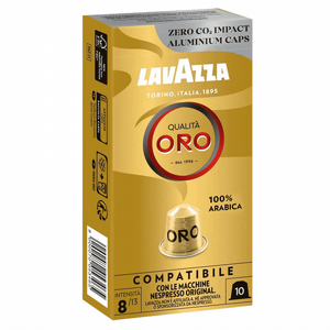 10 קפסולות אלומיניום לוואצה תואם נספרסו Lavazza Qualita Oro 100% Arabica חוזק 8/13 10 קפסולות אלומיניום לוואצה תואם נספרסו Lavazza Qualita Oro 100% Arabica חוזק 8/13