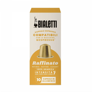 10 קפסולות ביאלטי ראפינטו נספרסו - BIALETTI RAFFINATO חוזק 7 10 קפסולות ביאלטי ראפינטו נספרסו - BIALETTI RAFFINATO חוזק 7