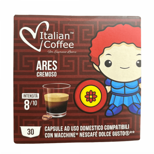 30 קפסולות דולצה גוסטו ITALIAN COFFEE ARES CREMOSO חוזק 8/10 30 קפסולות דולצה גוסטו ITALIAN COFFEE ARES CREMOSO חוזק 8/10