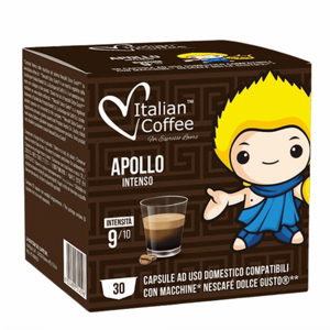 30 קפסולות דולצה גוסטו איטליאן קופי - ITALIAN COFFEE APOLLO חוזק 9/10 30 קפסולות דולצה גוסטו איטליאן קופי - ITALIAN COFFEE APOLLO חוזק 9/10