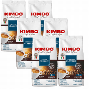 6 ק"ג פולי קפה קימבו קלאסיקו -KIMBO CLASSICO BEANS חוזק 11/13 6 ק"ג פולי קפה קימבו קלאסיקו -KIMBO CLASSICO BEANS חוזק 11/13
