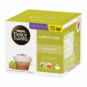 30 קפסולות נס קפה תואם דולצ'ה גוסטו Nescafe Dolce Gusto Cappuccino 30 קפסולות נס קפה תואם דולצ'ה גוסטו Nescafe Dolce Gusto Cappuccino